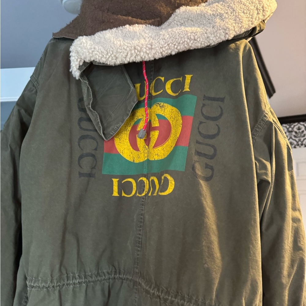 Gucci parka with fur hood